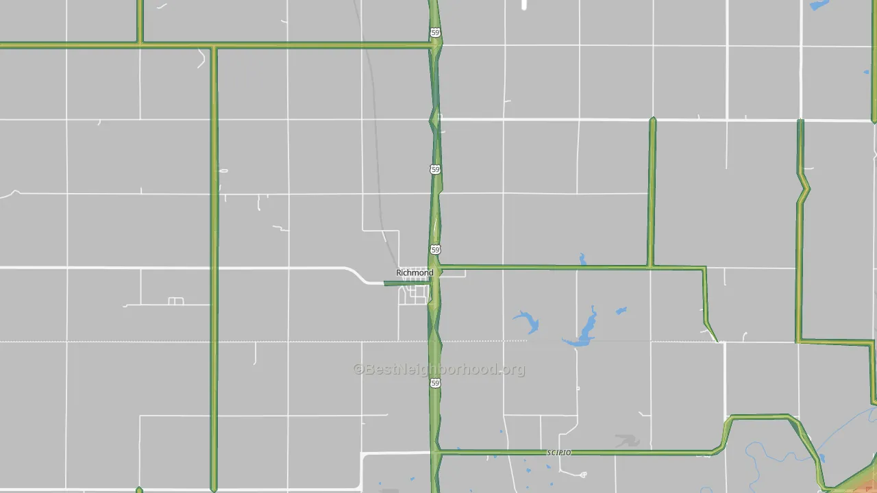 66080, KS Map of Noise Levels in 66080