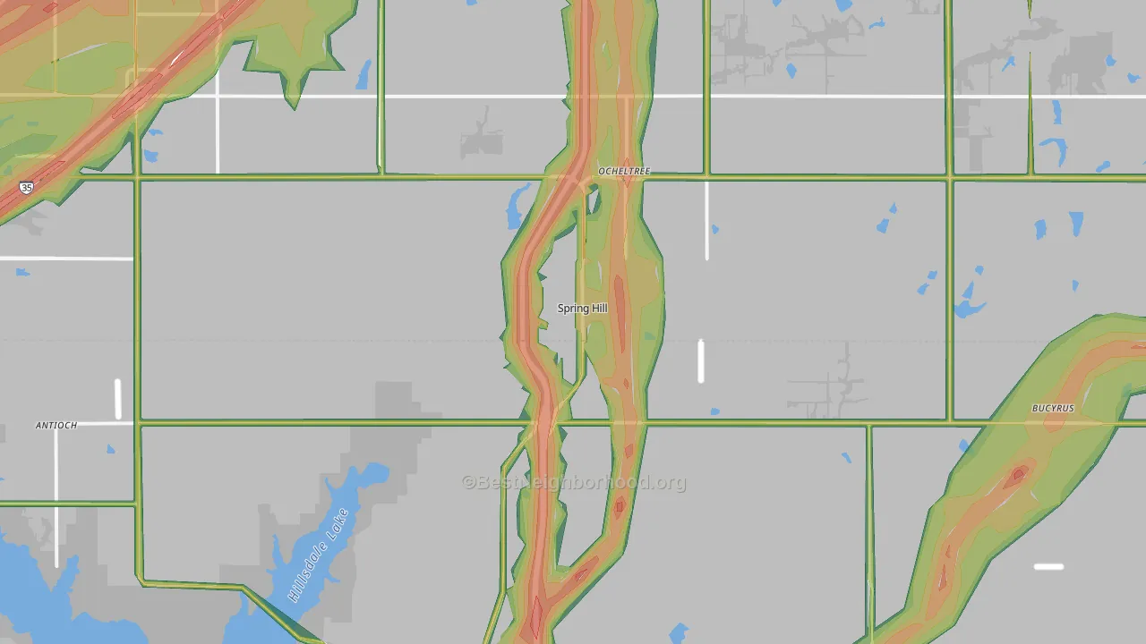 66083, KS Map of Noise Levels in 66083