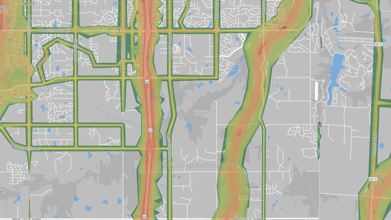 66085, KS Map of Noise Levels in 66085