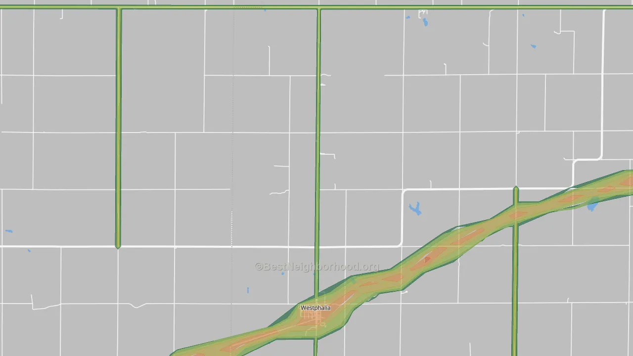 66093, KS Map of Noise Levels in 66093