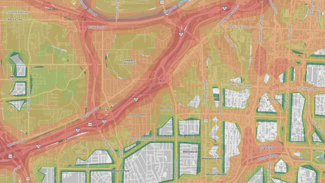 66103, KS Map of Noise Levels in 66103