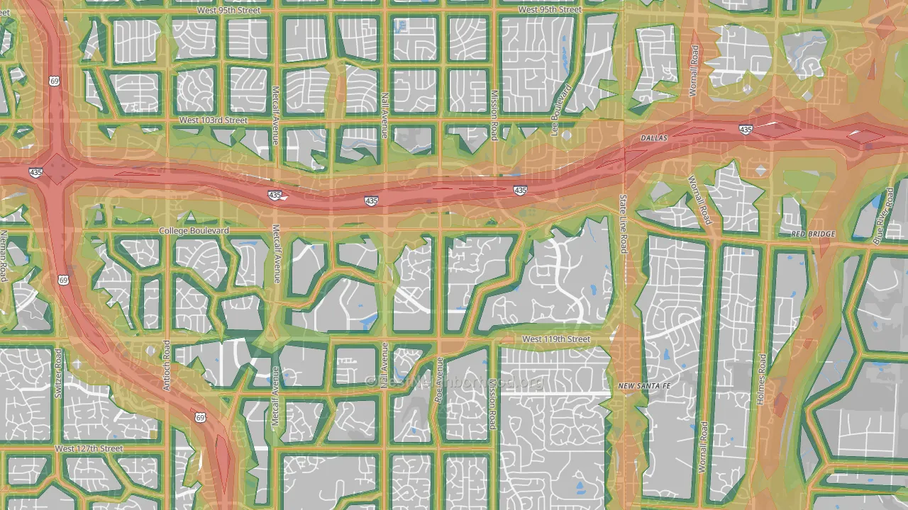 66211, KS Map of Noise Levels in 66211