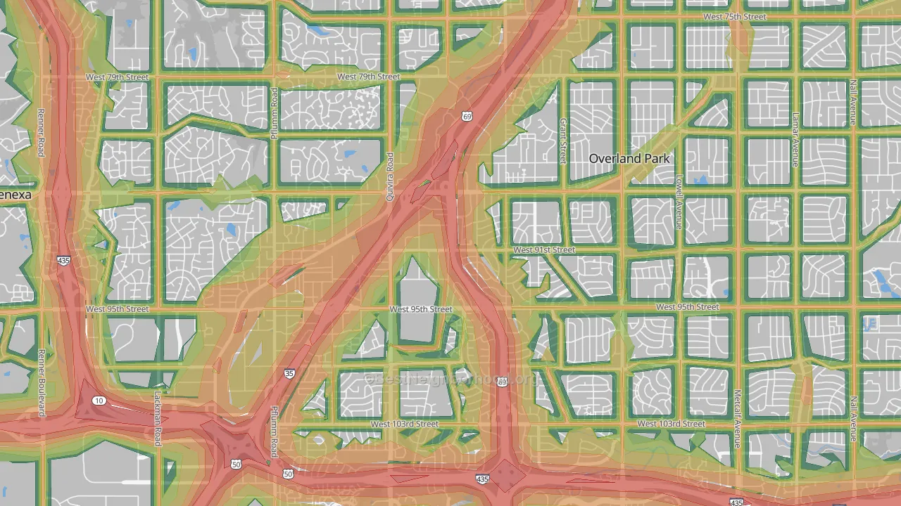 66214, KS Map of Noise Levels in 66214