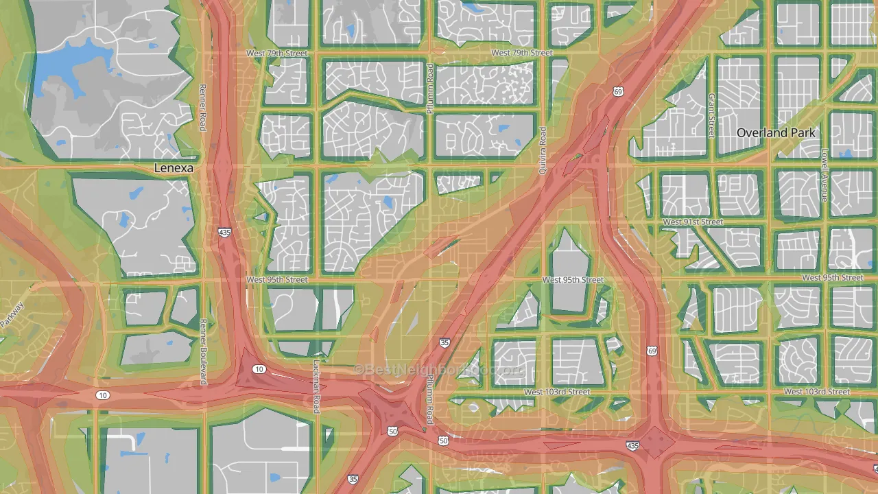 66215, KS Map of Noise Levels in 66215