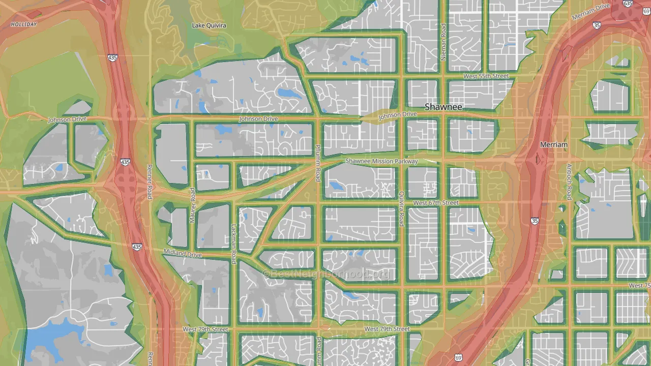 66216, KS Map of Noise Levels in 66216