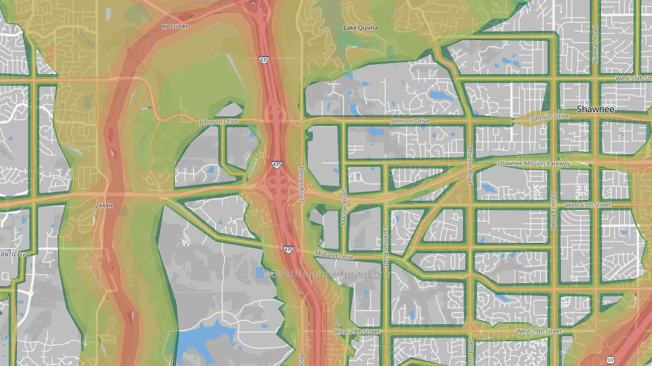 66217, KS Map of Noise Levels in 66217