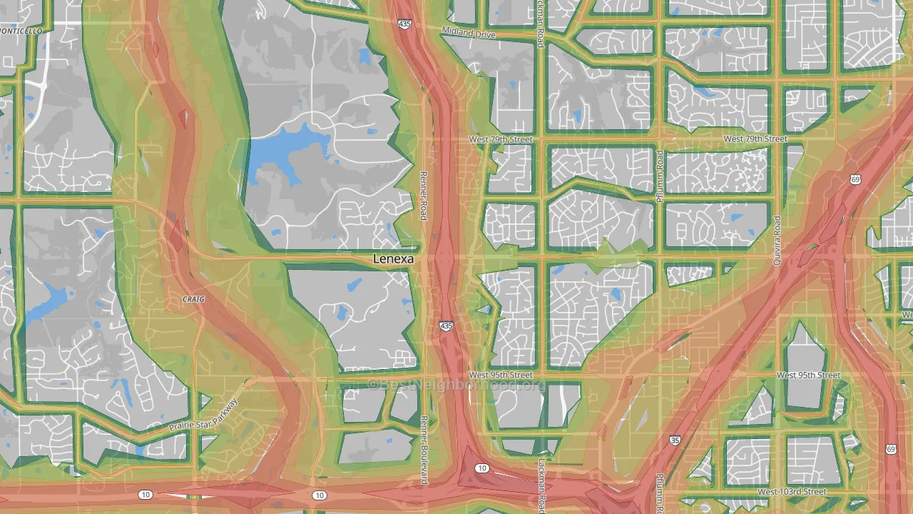 66219, KS Map of Noise Levels in 66219