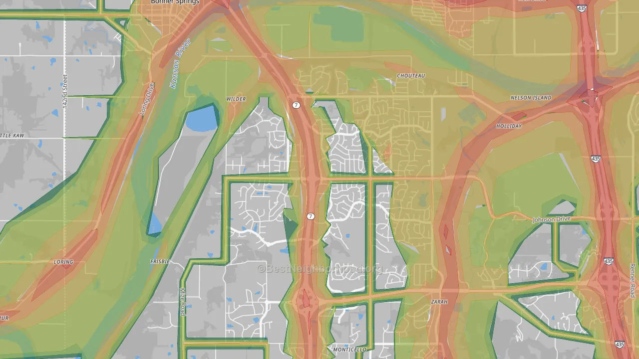 66226, KS Map of Noise Levels in 66226