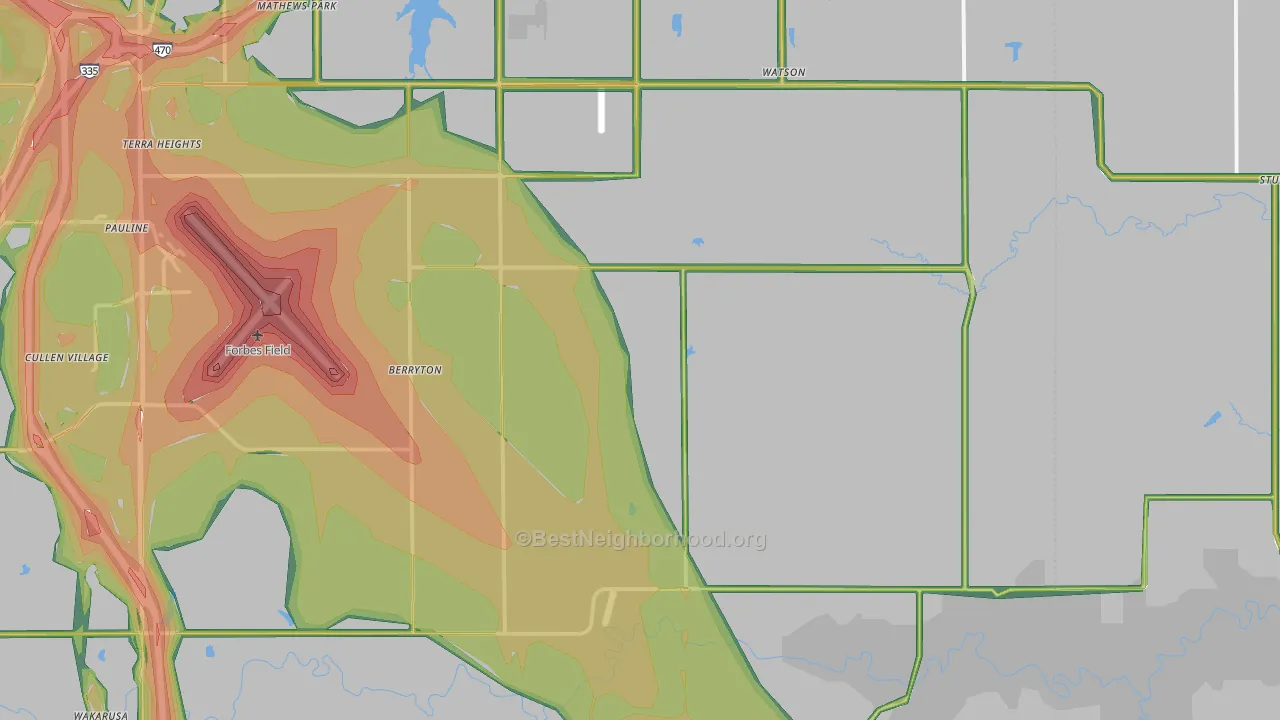 66409, KS Map of Noise Levels in 66409
