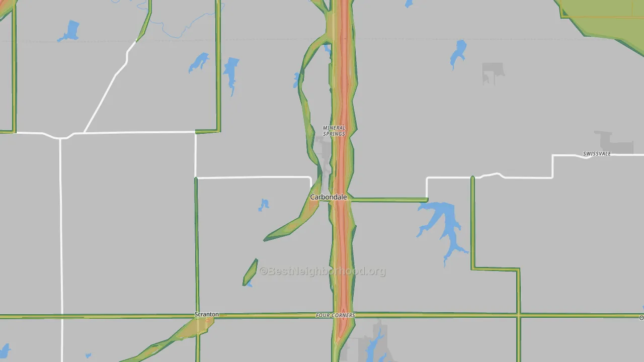 66414, KS Map of Noise Levels in 66414