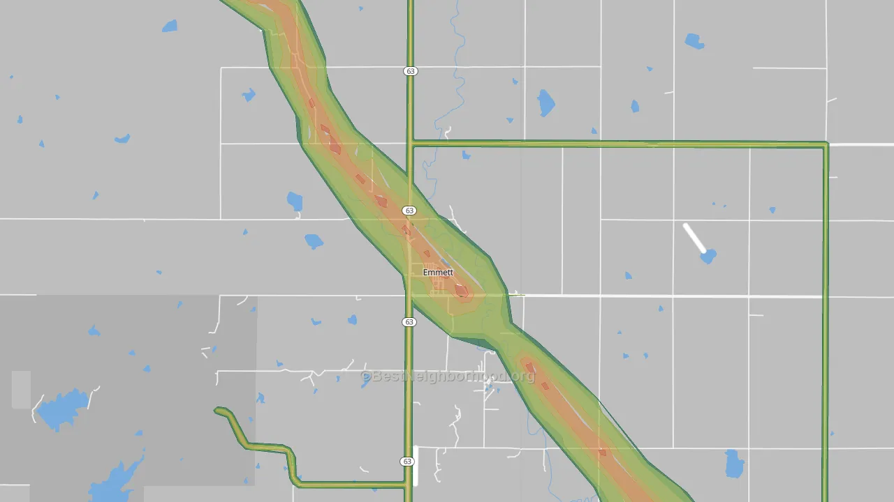 66422, KS Map of Noise Levels in 66422