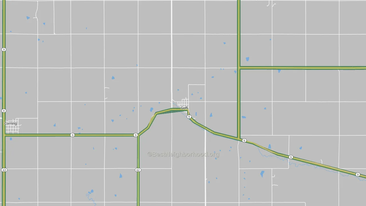 66428, KS Map of Noise Levels in 66428