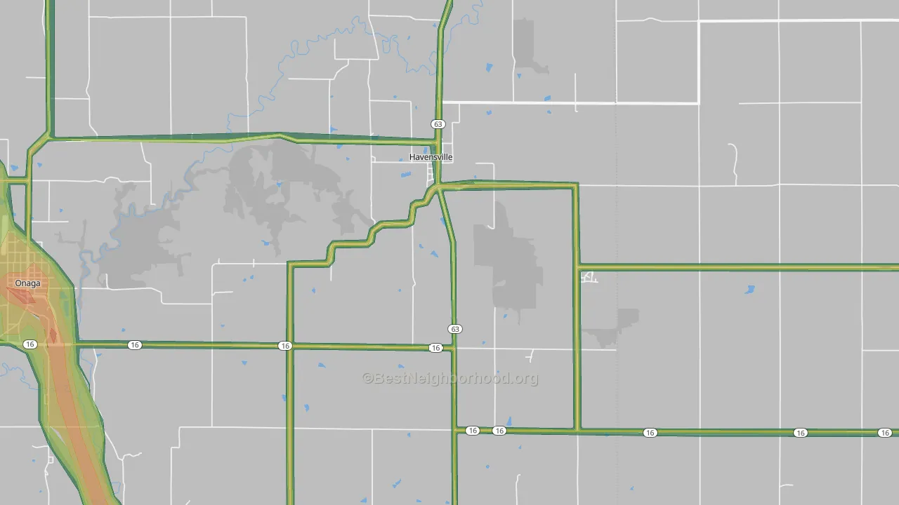 66432, KS Map of Noise Levels in 66432