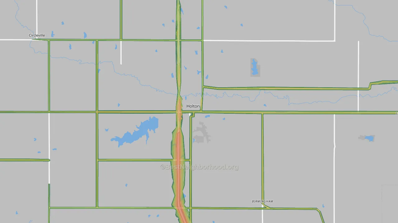66436, KS Map of Noise Levels in 66436