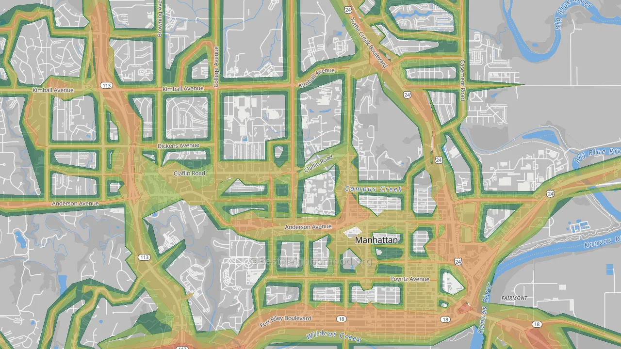 66506, KS Map of Noise Levels in 66506