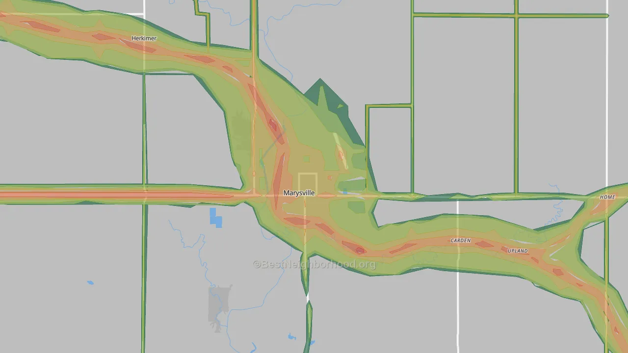 66508, KS Map of Noise Levels in 66508