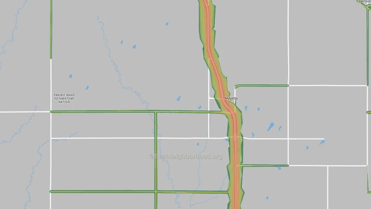 66509, KS Map of Noise Levels in 66509