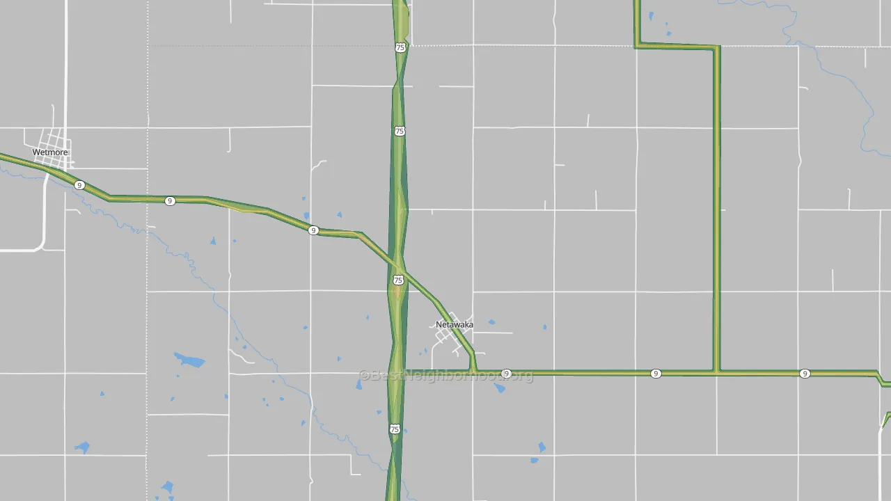 66516, KS Map of Noise Levels in 66516