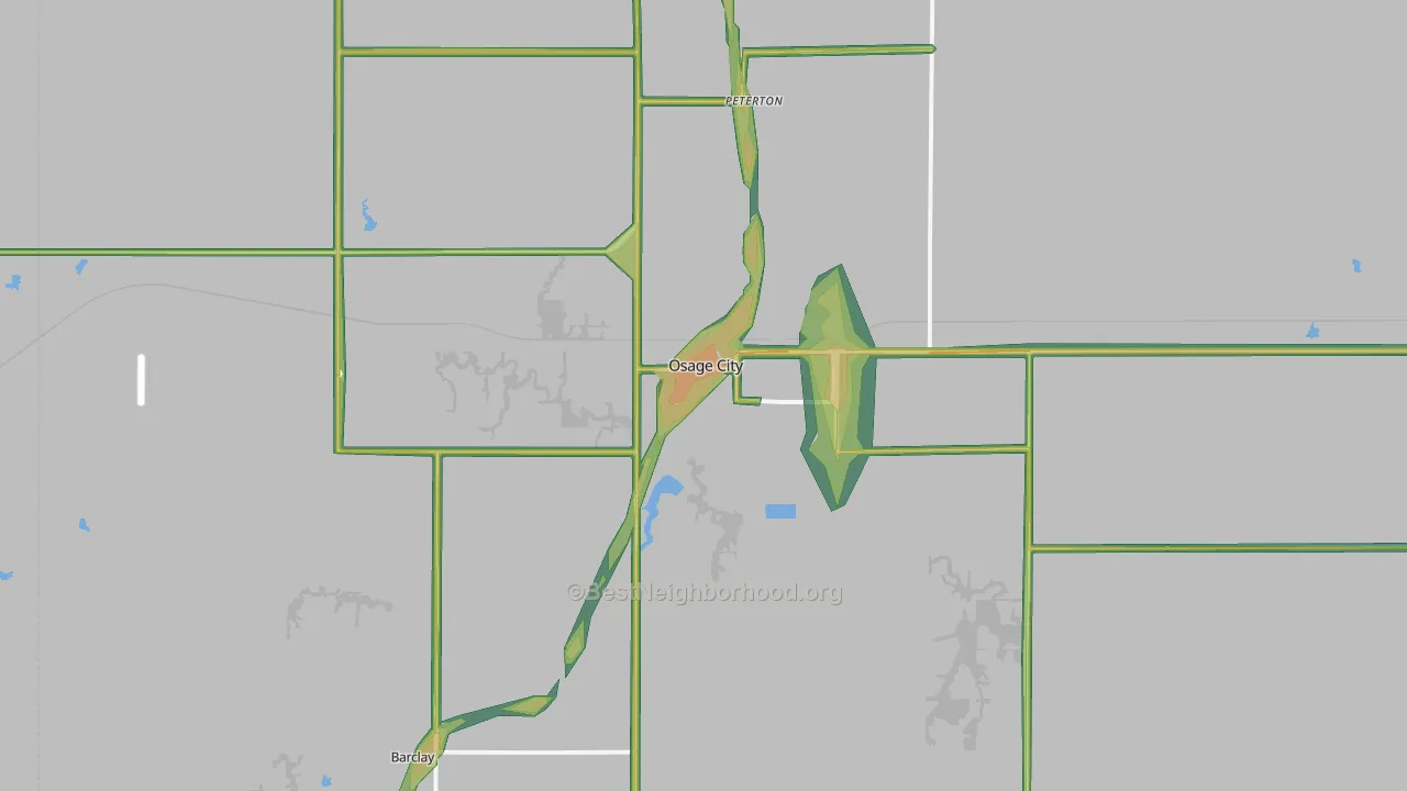 66523, KS Map of Noise Levels in 66523