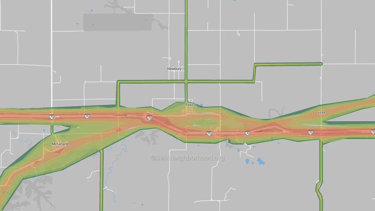 66526, KS Map of Noise Levels in 66526