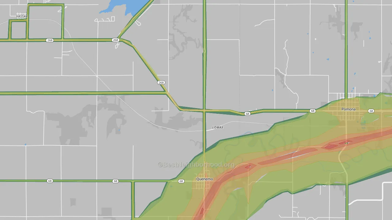 66528, KS Map of Noise Levels in 66528