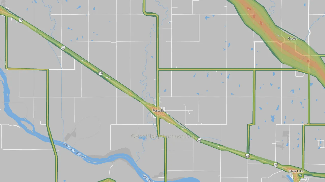 66533, KS Map of Noise Levels in 66533