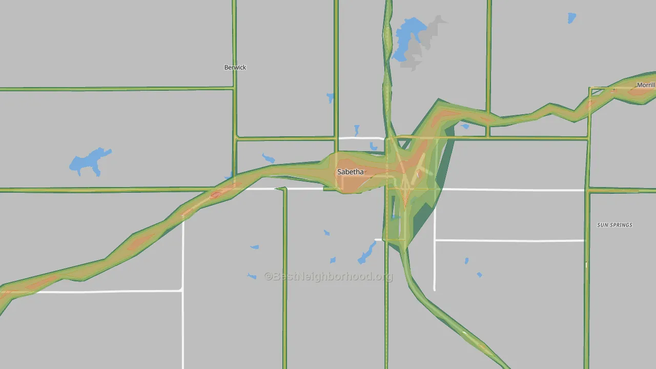 66534, KS Map of Noise Levels in 66534
