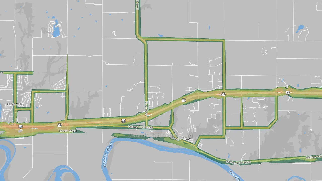 66535, KS Map of Noise Levels in 66535