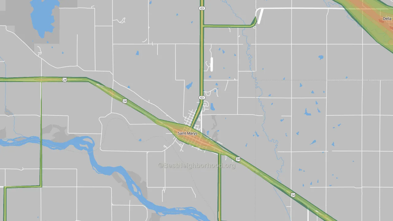 66536, KS Map of Noise Levels in 66536
