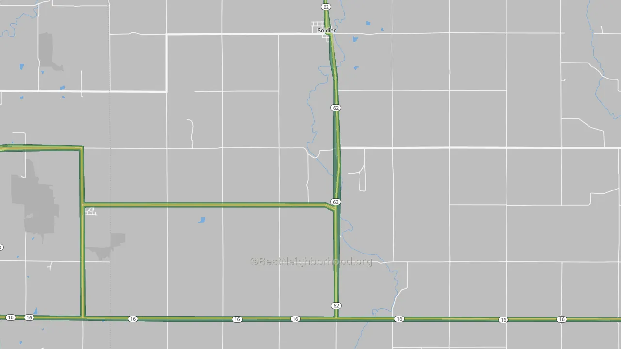 66540, KS Map of Noise Levels in 66540
