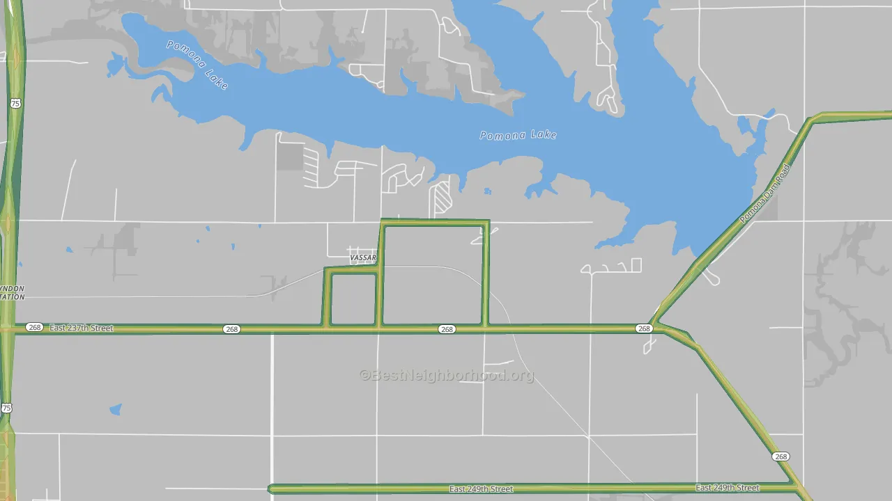 66543, KS Map of Noise Levels in 66543