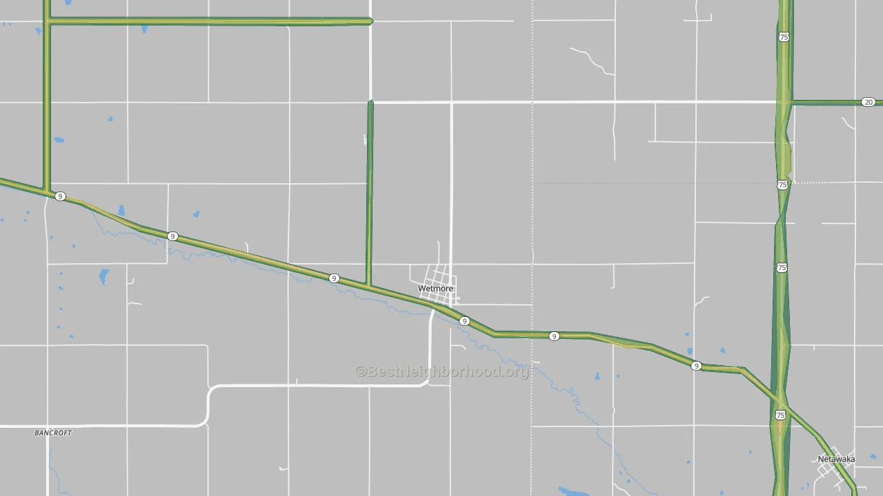 66550, KS Map of Noise Levels in 66550