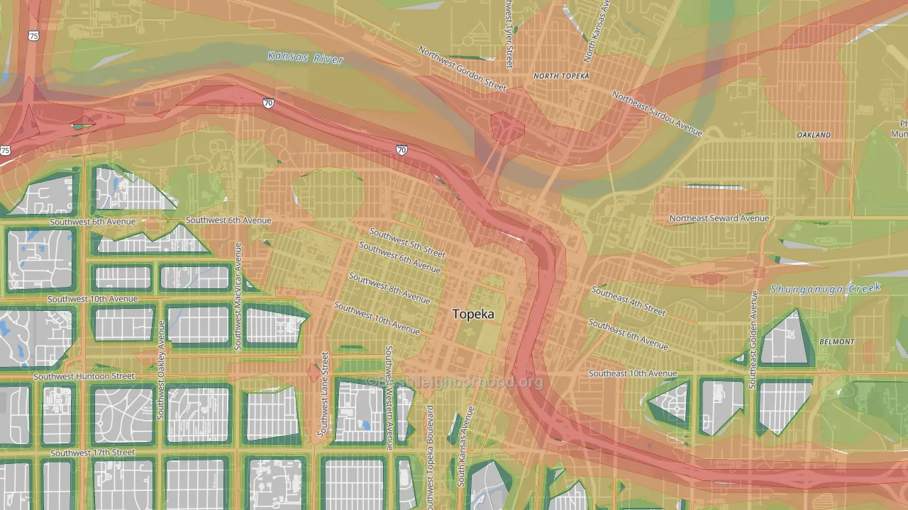 66603, KS Map of Noise Levels in 66603