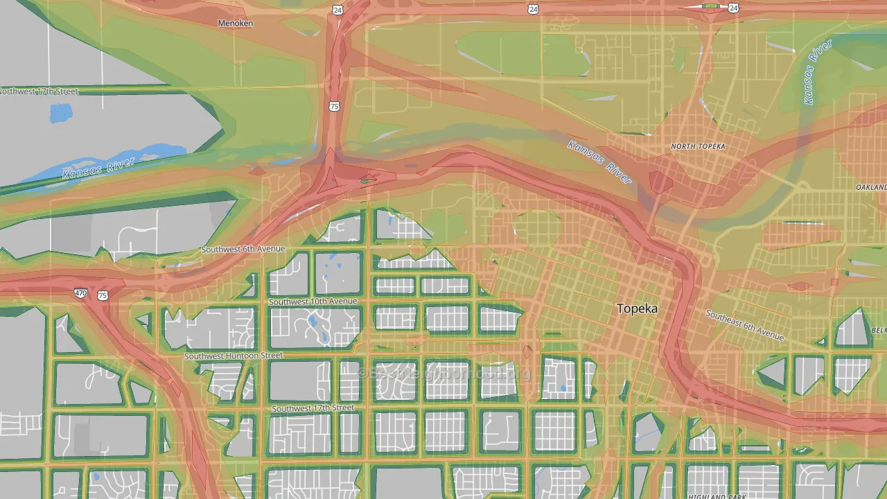 66606, KS Map of Noise Levels in 66606
