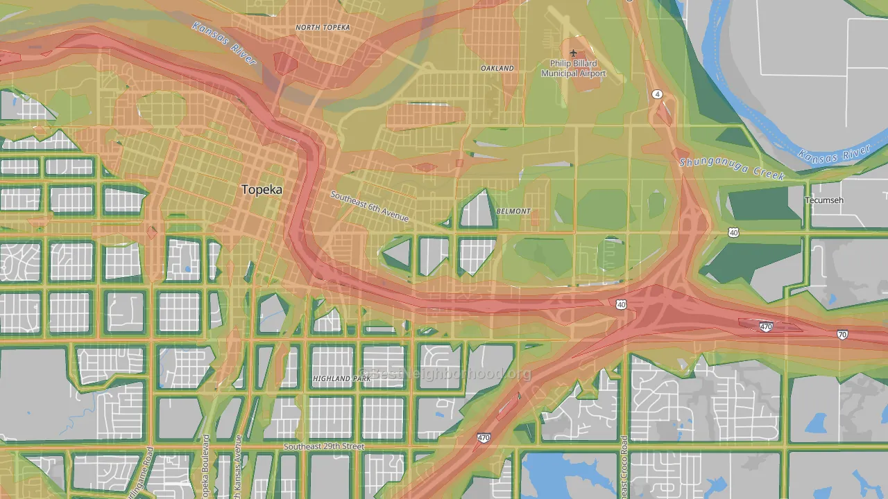 66607, KS Map of Noise Levels in 66607