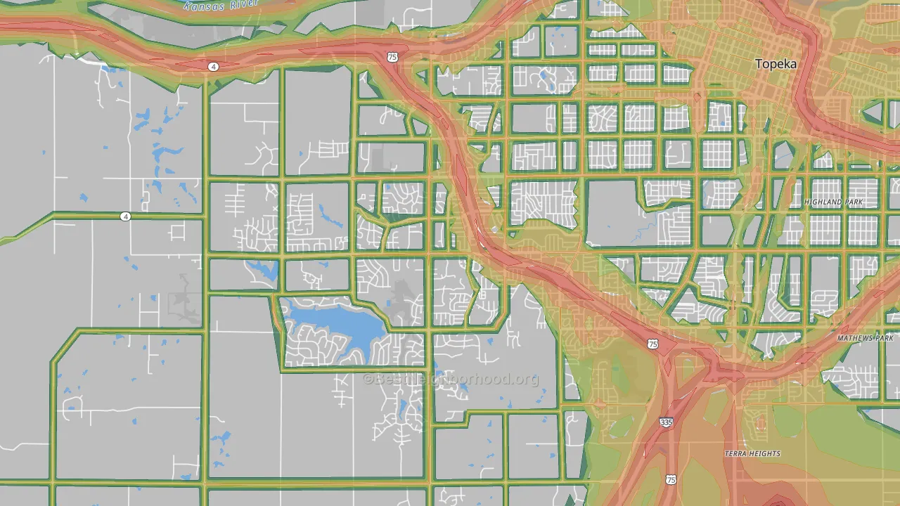 66614, KS Map of Noise Levels in 66614