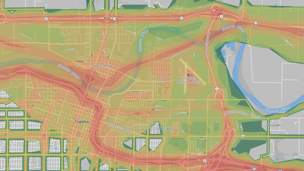 66616, KS Map of Noise Levels in 66616