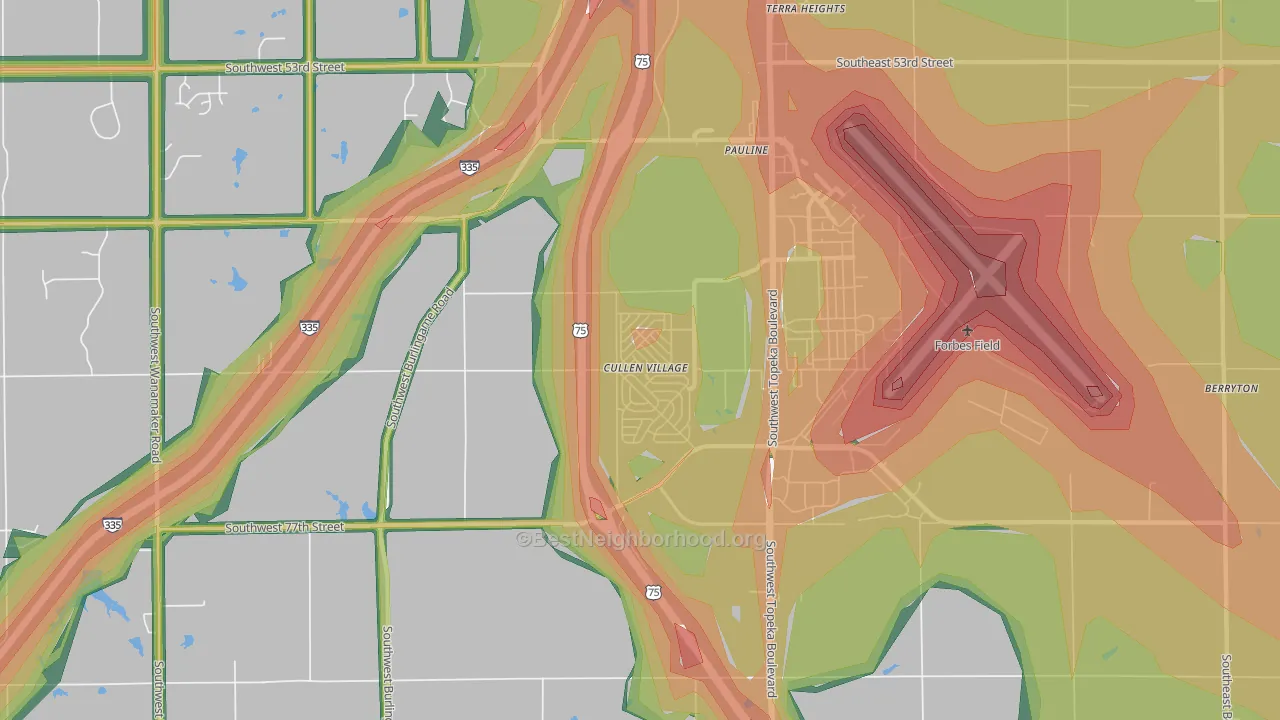 66619, KS Map of Noise Levels in 66619