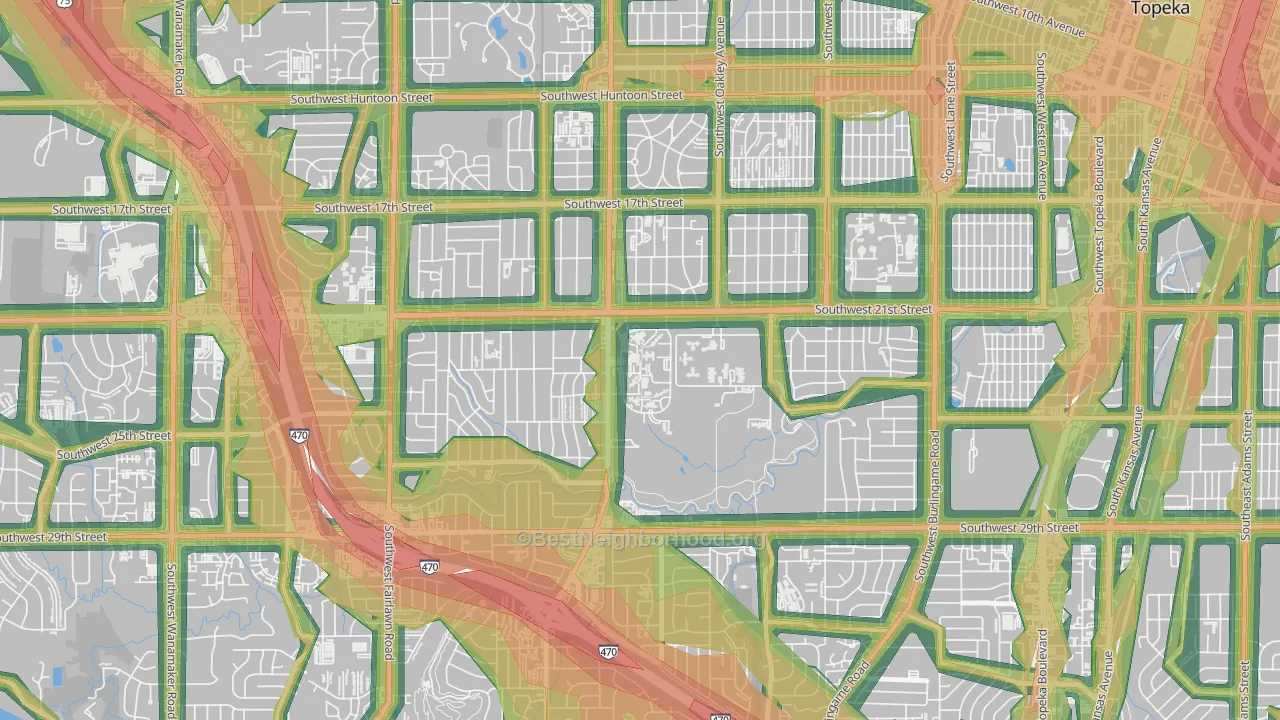 66622, KS Map of Noise Levels in 66622