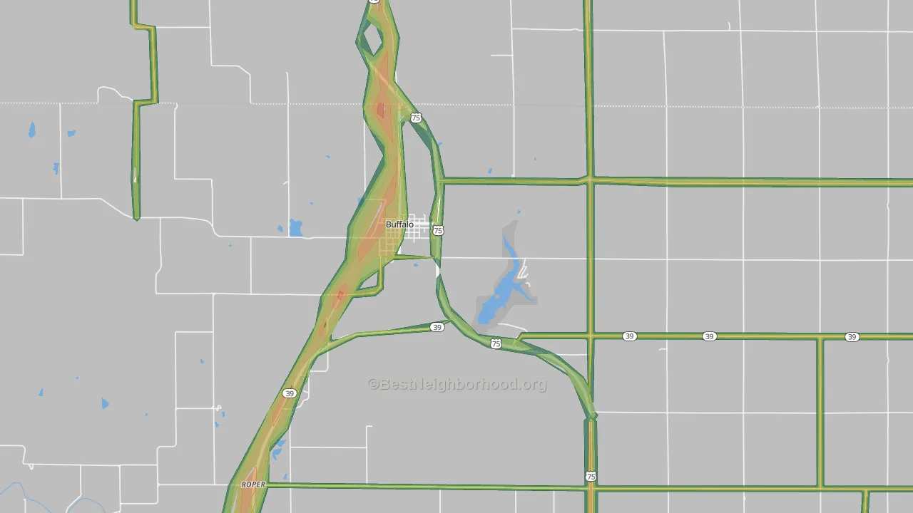 66717, KS Map of Noise Levels in 66717