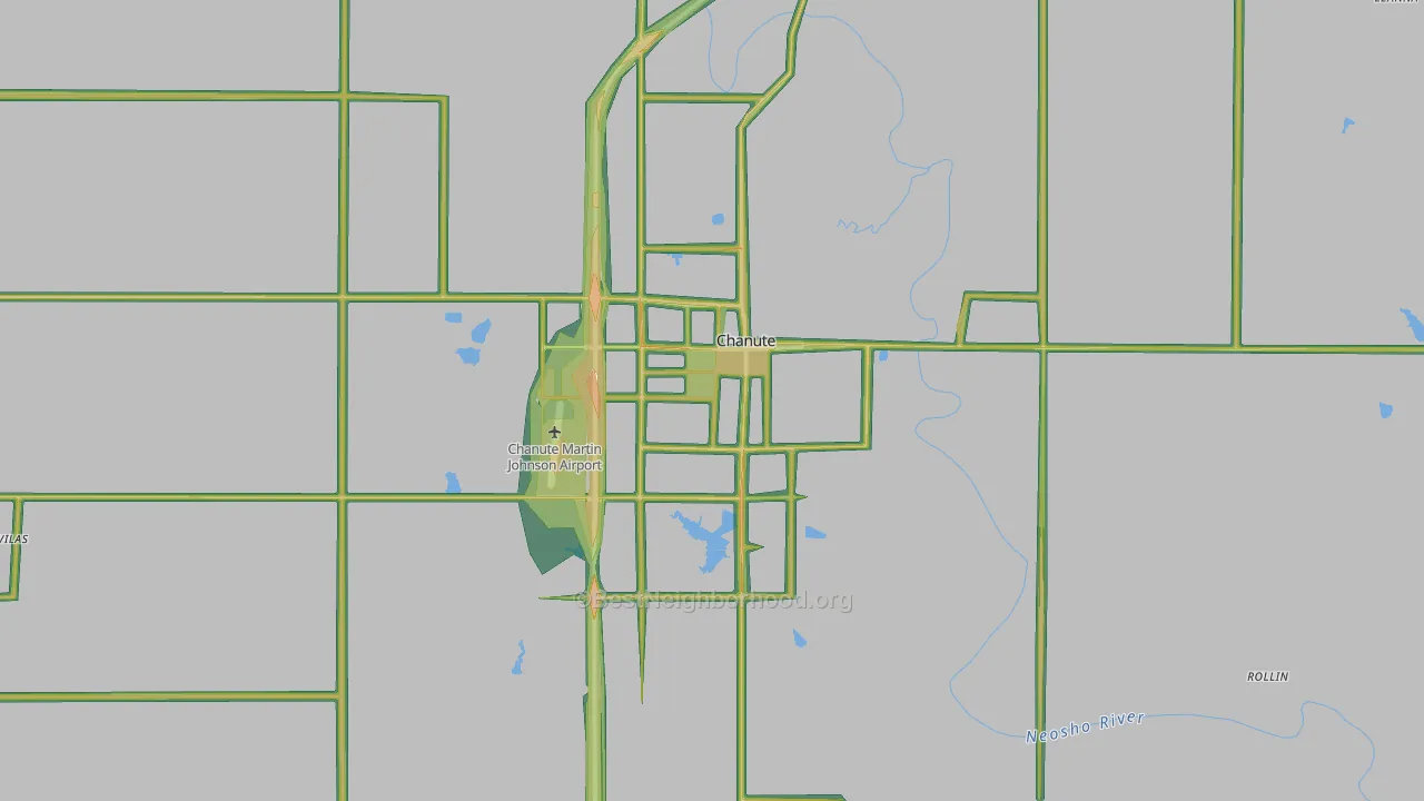 66720, KS Map of Noise Levels in 66720