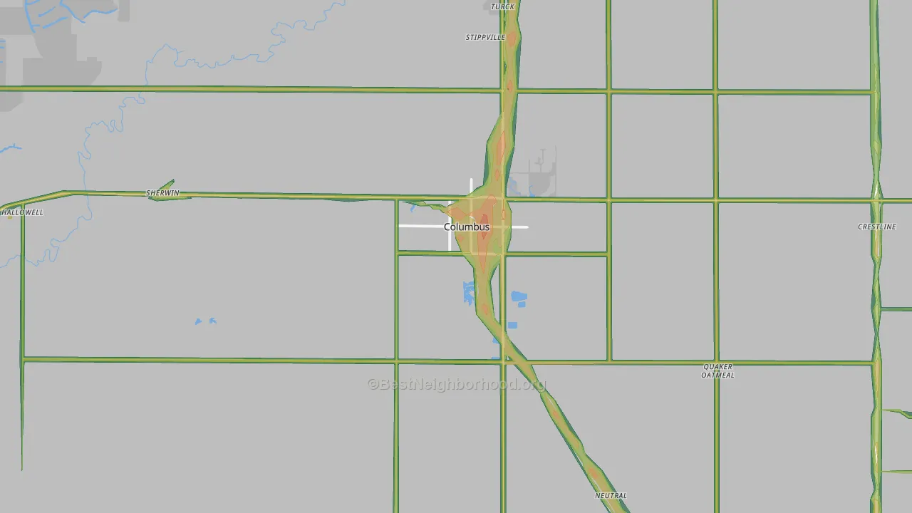 66725, KS Map of Noise Levels in 66725