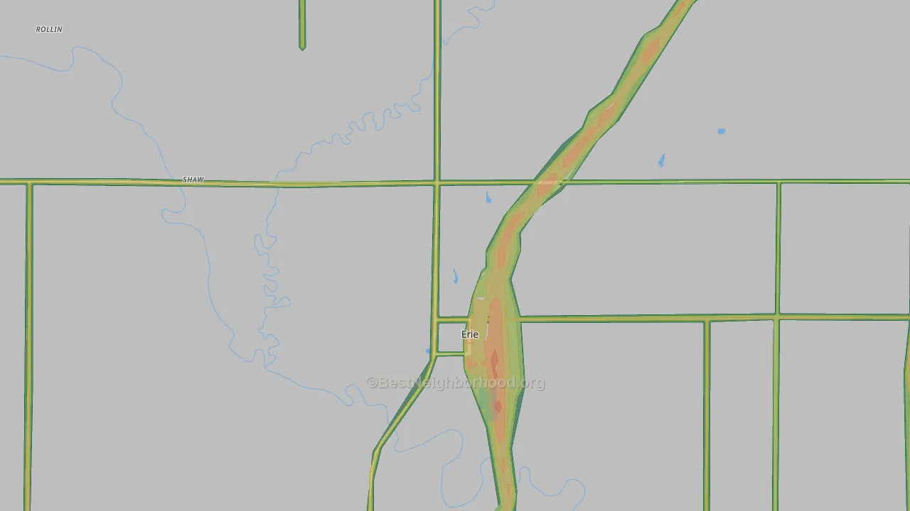 66733, KS Map of Noise Levels in 66733