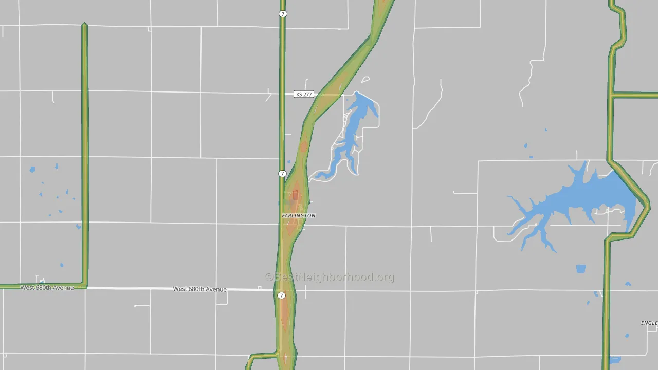 66734, KS Map of Noise Levels in 66734
