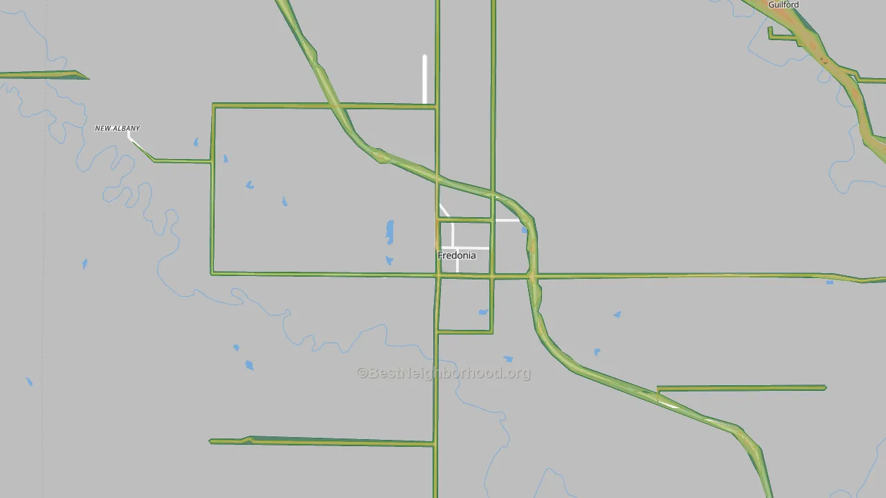 66736, KS Map of Noise Levels in 66736