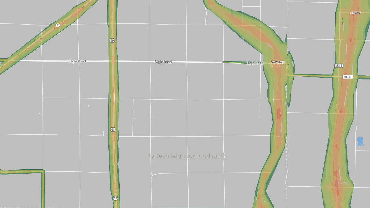 66741, KS Map of Noise Levels in 66741