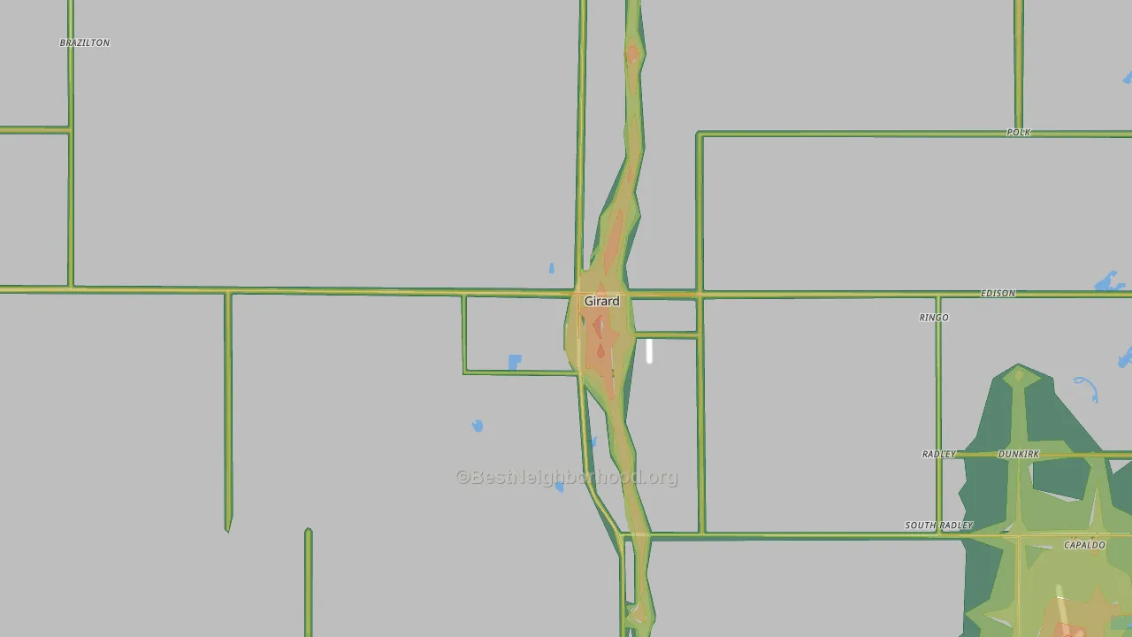 66743, KS Map of Noise Levels in 66743