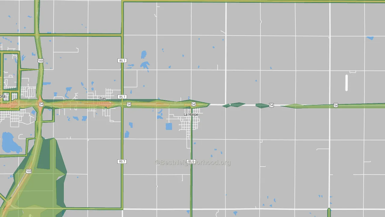 66751, KS Map of Noise Levels in 66751