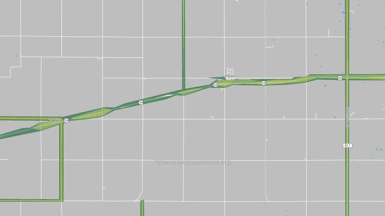 66761, KS Map of Noise Levels in 66761