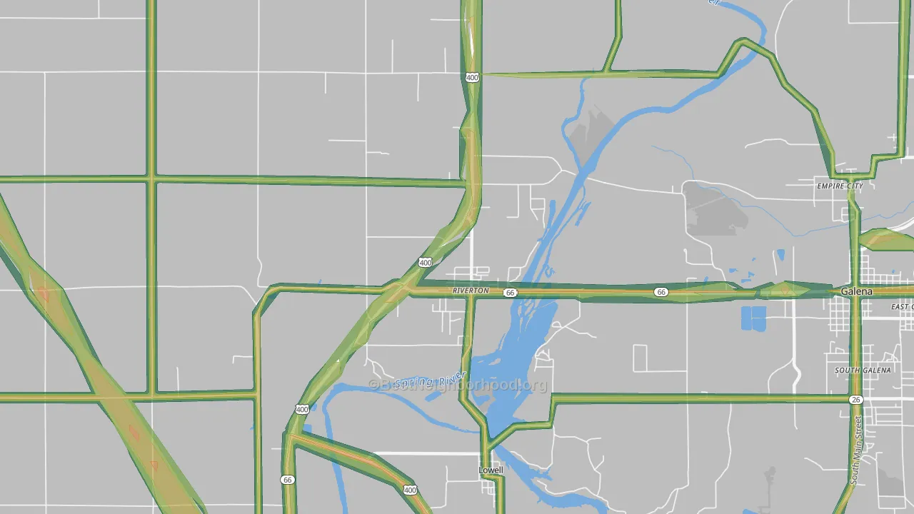 66770, KS Map of Noise Levels in 66770